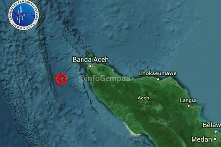 Banda Aceh Diguncang Gempa 4,8 SR