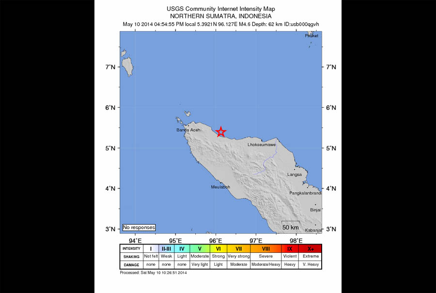 Gempa Guncang Banda Aceh, Berpusat di Sigli