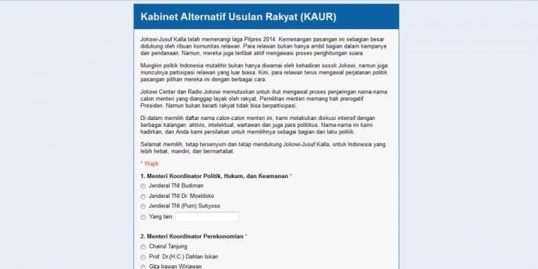 Ini Usulan Kabinet Jokowi, Termasuk Putra Aceh