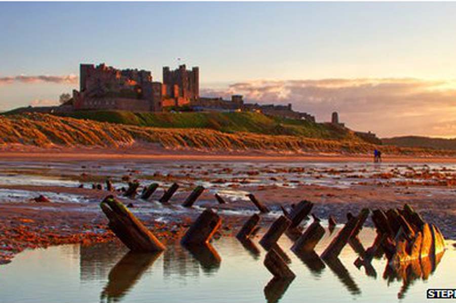 Bangkai kapal abad 18 ditemukan di pinggir pantai Northumberland | Foto: bbc.co.uk